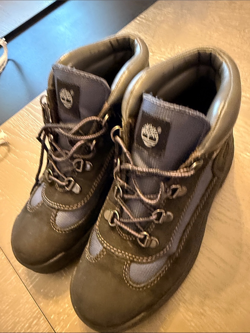 Boys Navy Timberland Field boots